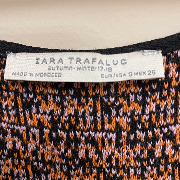 ZARA TRF Tweed Knit Striped Short Sleeve Mini Dress Women’s Small - Picture 7 of 8